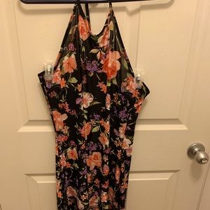 Halter floral print dress!